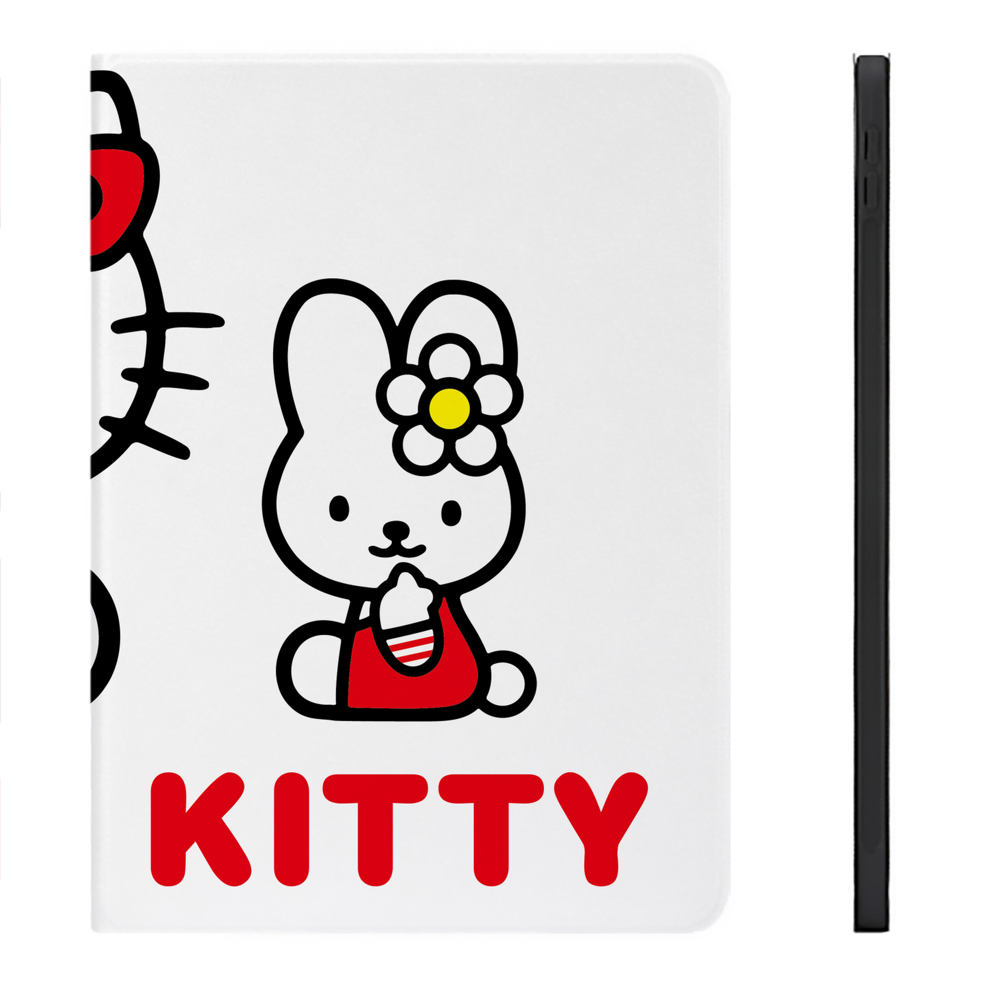 （画像用） Hello Kitty ハローキティ IPadケース ペンホルダー付き ブックスタイルデザイン